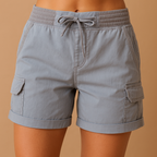 Women’s classic cargo shorts with breathable fabric, relaxed airy fit, and functional pockets. Perfect for casual summer wear and active days.