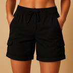 Women’s classic cargo shorts with breathable fabric, relaxed airy fit, and functional pockets. Perfect for casual summer wear and active days.