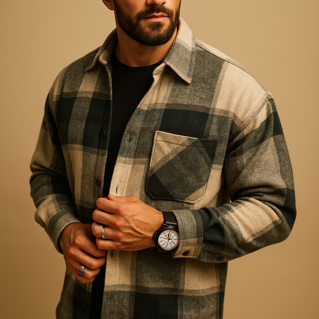 Men’s classic long sleeve shirt with solid-color design, breathable fabric, and comfortable fit, ideal for work, casual outings, and formal occasions.