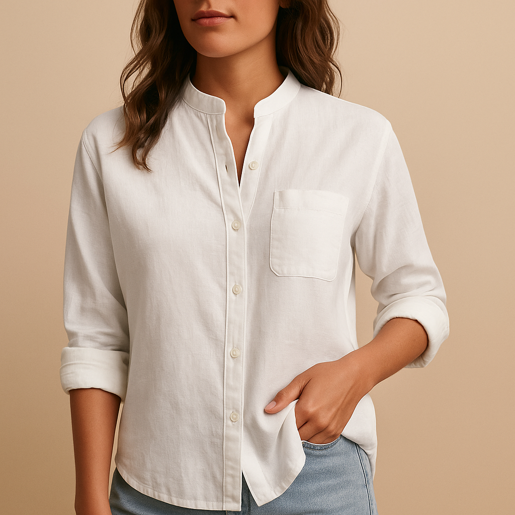 Women’s classic long-sleeve shirt with a button-down design and tailored fit, ideal for both casual and formal outfits in any season.