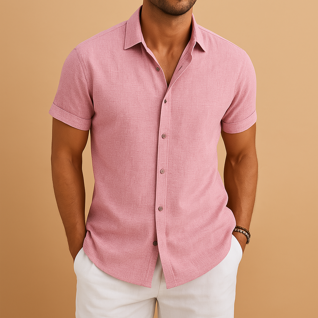 Men’s classic slim fit shirt with modern tailored design, available in timeless colors. Perfect for casual wear, semi-formal occasions, and weekend outfits.