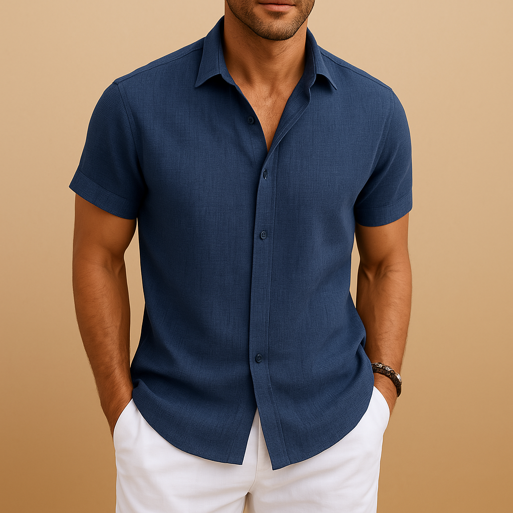 Men’s classic slim fit shirt with modern tailored design, available in timeless colors. Perfect for casual wear, semi-formal occasions, and weekend outfits.