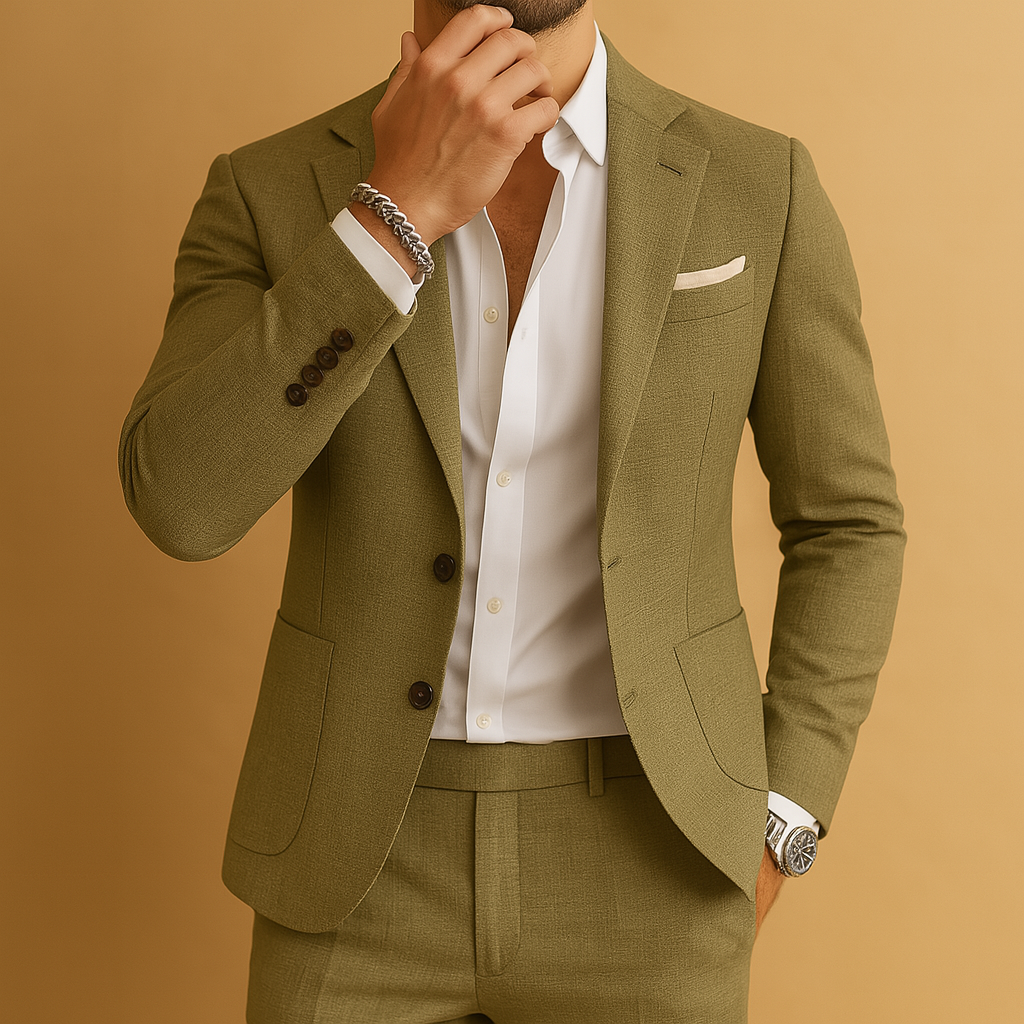 Elegant slim fit men’s suit with breathable fabric, available in Black, Navy Blue, and Grey. Perfect for formal events, work, or smart casual wear.