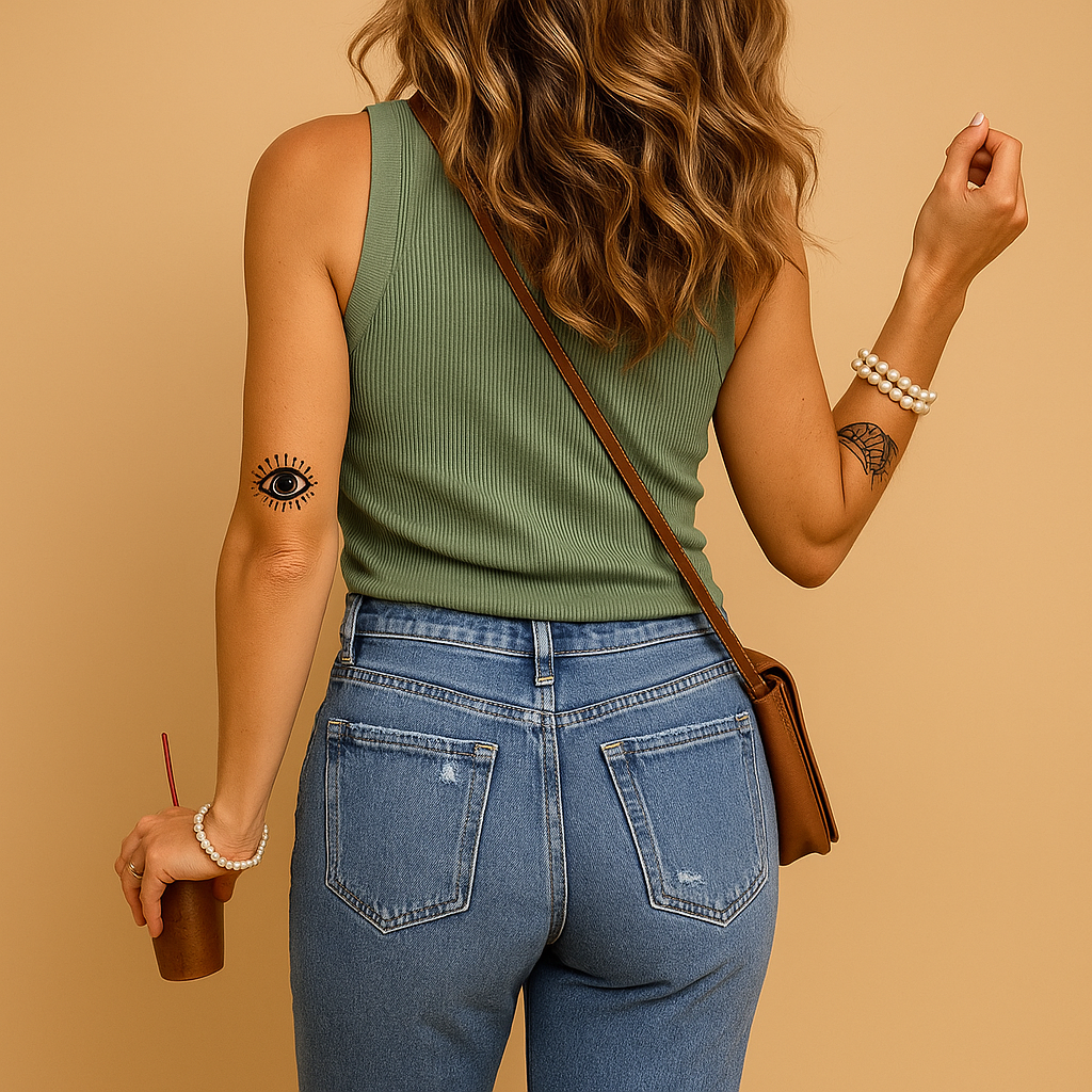 Women’s sleeveless cotton tank top with a U-neckline and slim fit, perfect for summer days, casual outfits, and relaxed warm-weather style.