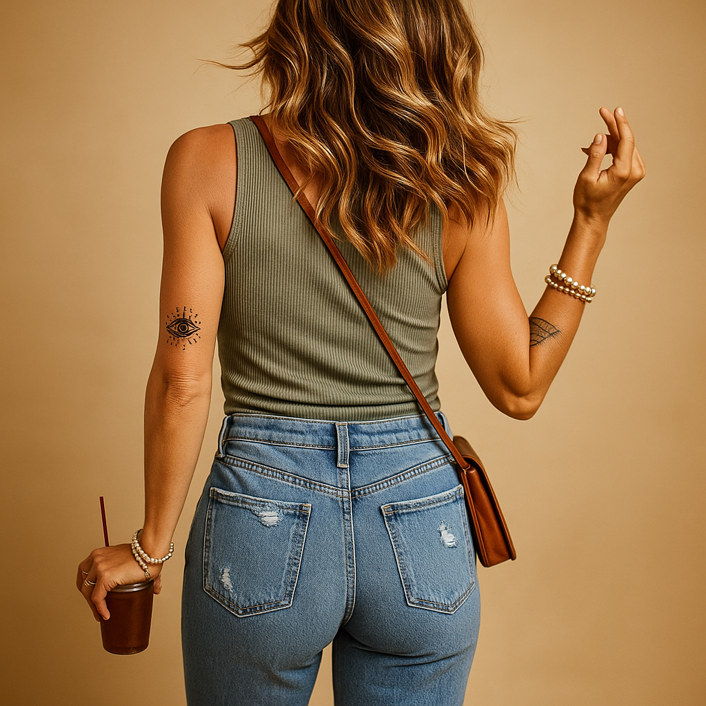 Women’s sleeveless cotton tank top with a U-neckline and slim fit, perfect for summer days, casual outfits, and relaxed warm-weather style.