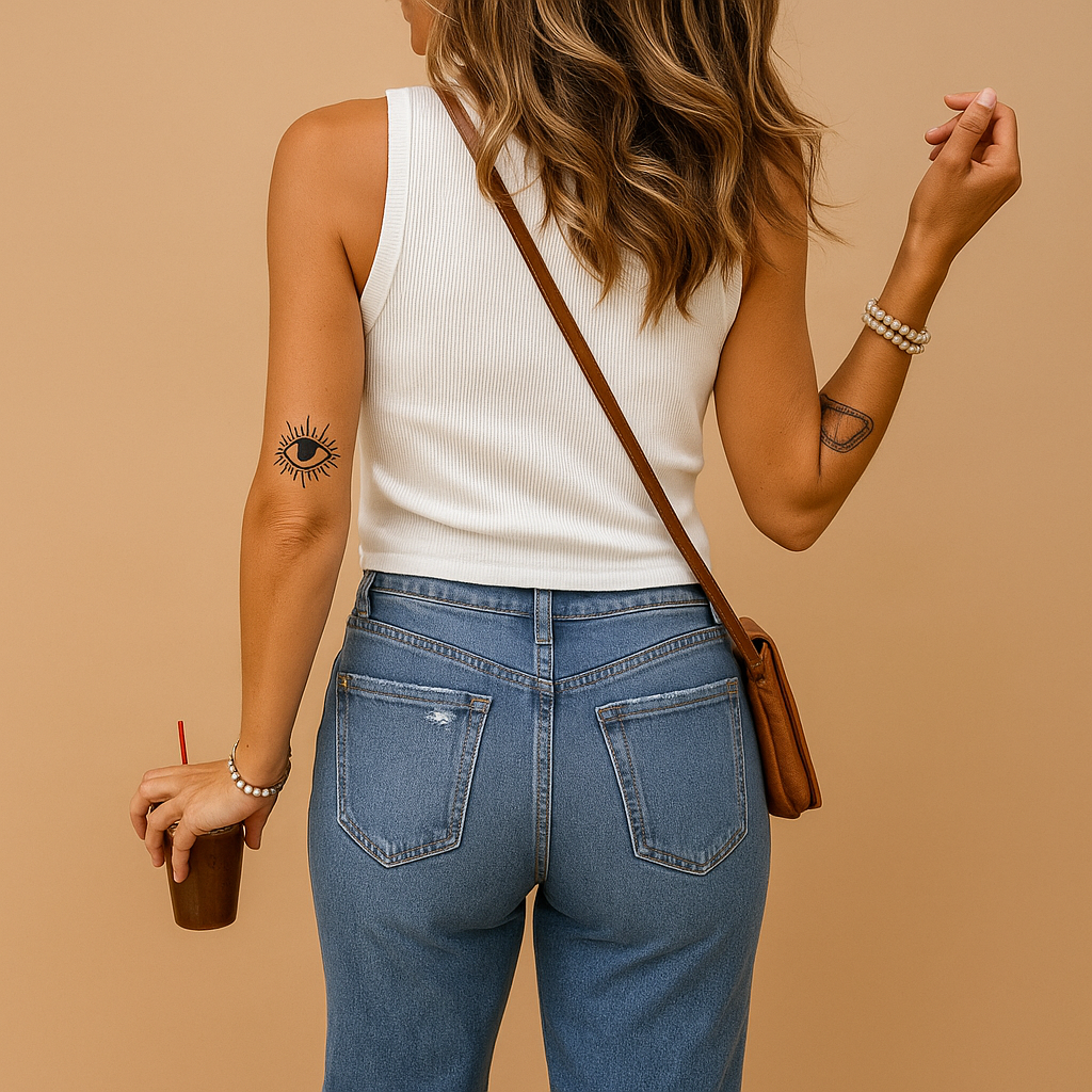 Women’s sleeveless cotton tank top with a U-neckline and slim fit, perfect for summer days, casual outfits, and relaxed warm-weather style.