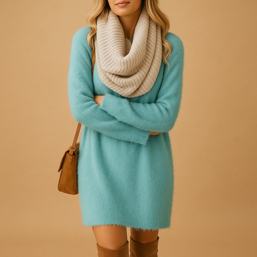 Elegant casual dress for women with lightweight flowing fabric and flattering silhouette, perfect for work, daily wear, or special occasions.