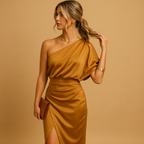 Women’s elegant slim fit dress with timeless minimalist design, flattering cut, and classic style, perfect for formal occasions, work, or evenings out.