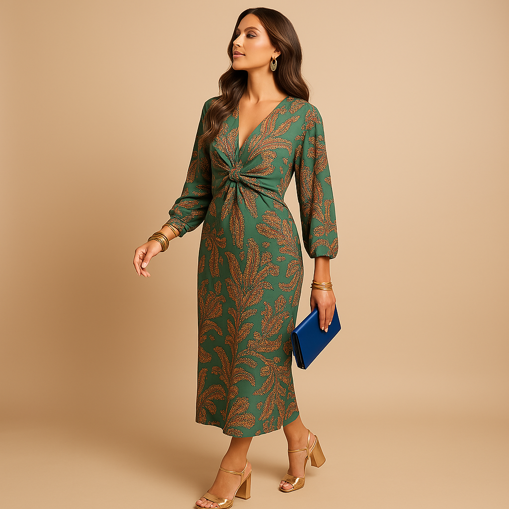 Women’s elegant timeless dress with flattering silhouette and versatile design, perfect for formal events, summer outings, or everyday wear.