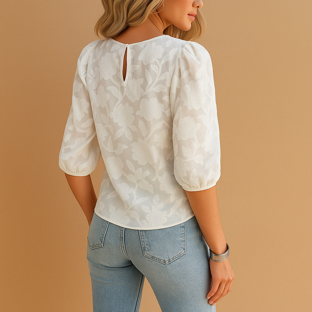 Women’s floral print elegant top with flattering fit and chic design, perfect for casual days or formal occasions.