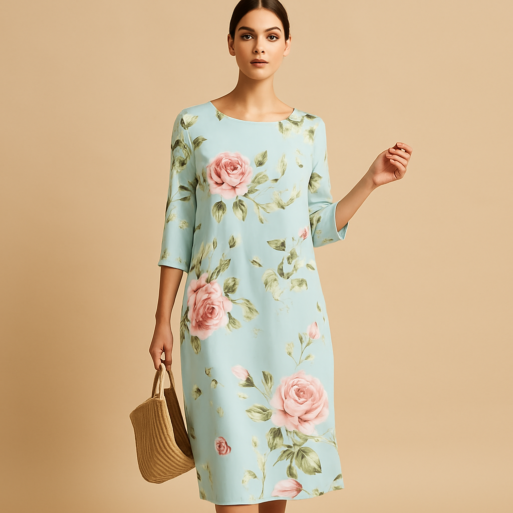 Women’s flowy midi dress with lightweight, breathable fabric and elegant silhouette, perfect for every season and any occasion.