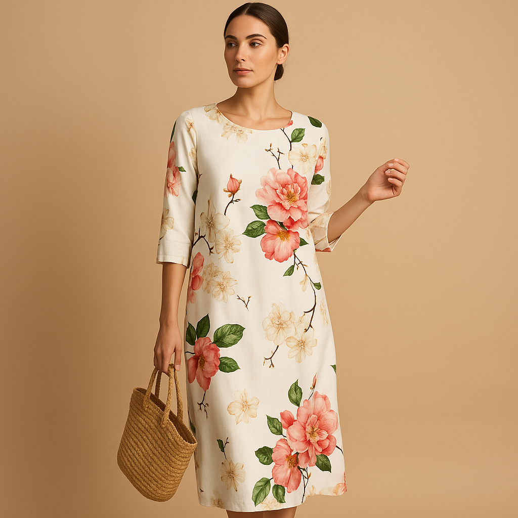 Women’s flowy midi dress with lightweight, breathable fabric and elegant silhouette, perfect for every season and any occasion.