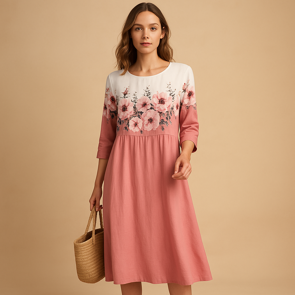 Women’s flowy midi dress with lightweight, breathable fabric and elegant silhouette, perfect for every season and any occasion.