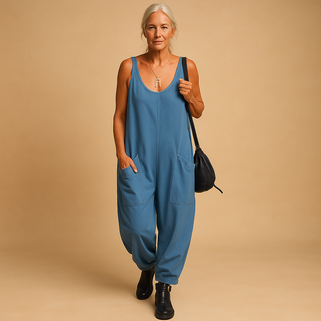 Flowy summer dress for women with a loose fit and lightweight fabric, perfect for warm days, brunches, and relaxed summer occasions.