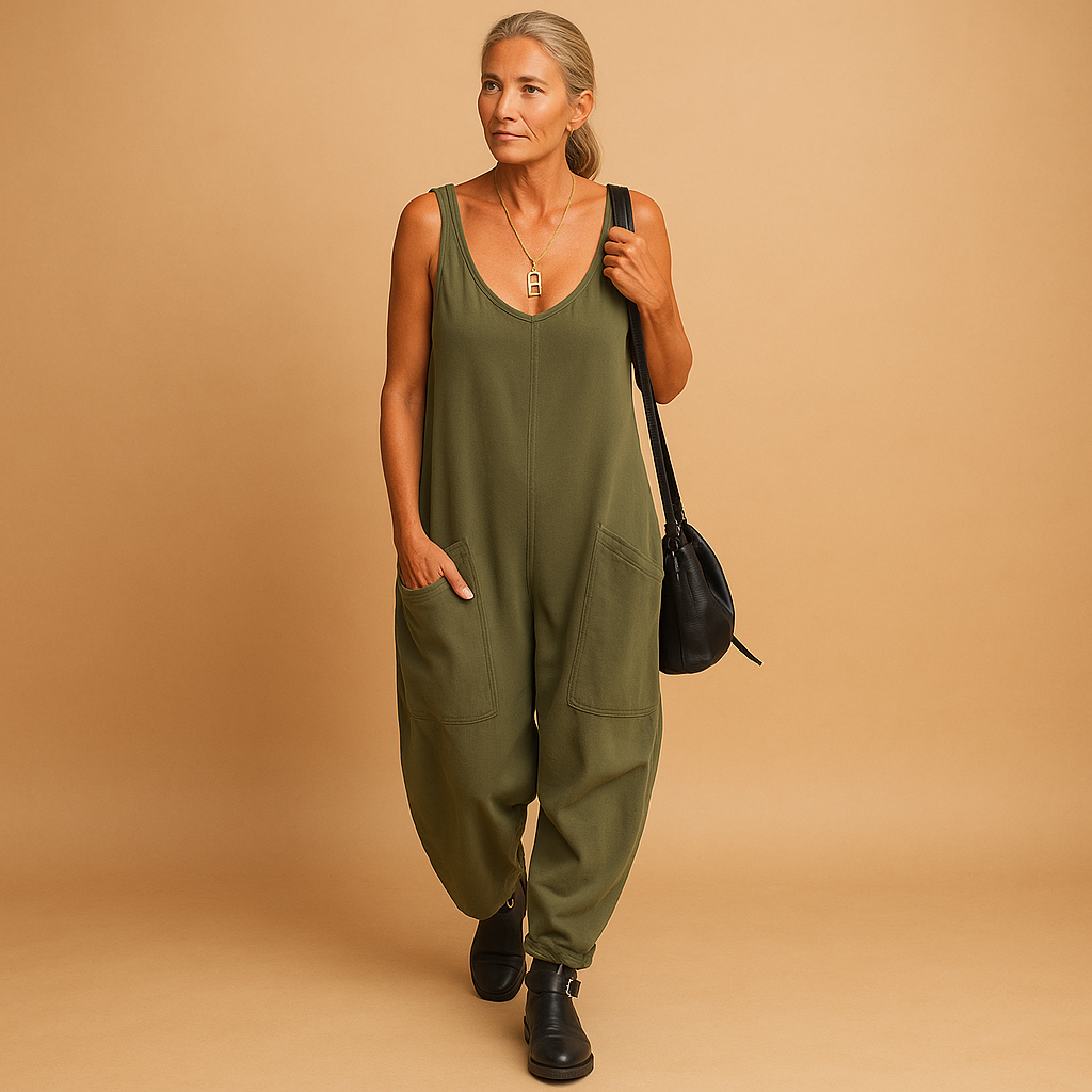 Flowy summer dress for women with a loose fit and lightweight fabric, perfect for warm days, brunches, and relaxed summer occasions.