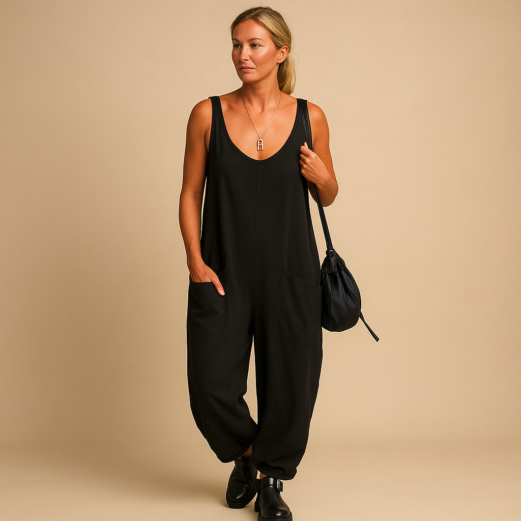 Flowy summer dress for women with a loose fit and lightweight fabric, perfect for warm days, brunches, and relaxed summer occasions.