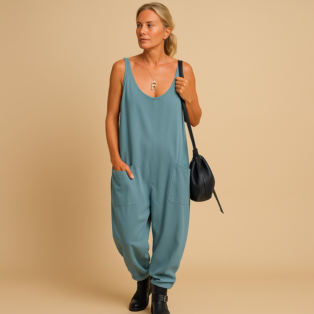 Flowy summer dress for women with a loose fit and lightweight fabric, perfect for warm days, brunches, and relaxed summer occasions.
