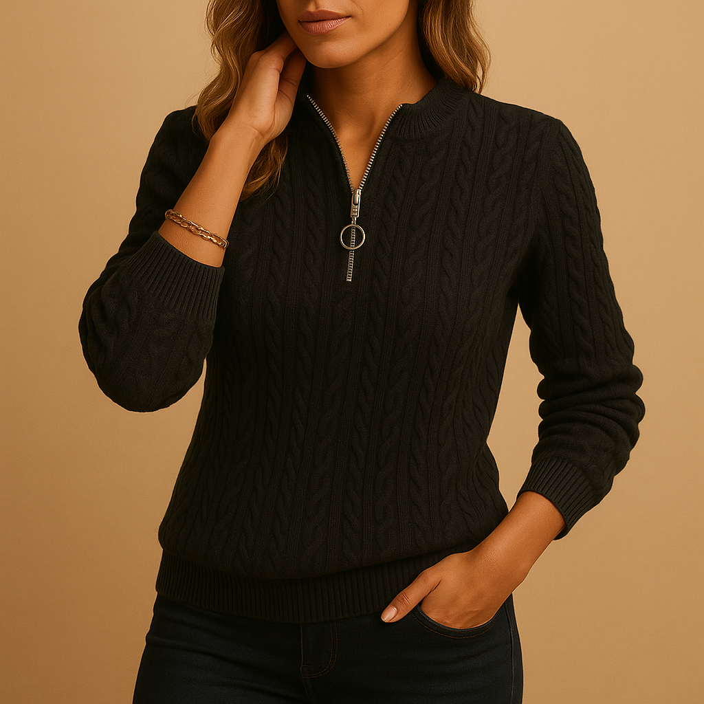 Women’s knitted casual sweater with relaxed fit, breathable fabric, and classic round neck. Ideal for spring, autumn, and winter layered outfits.
