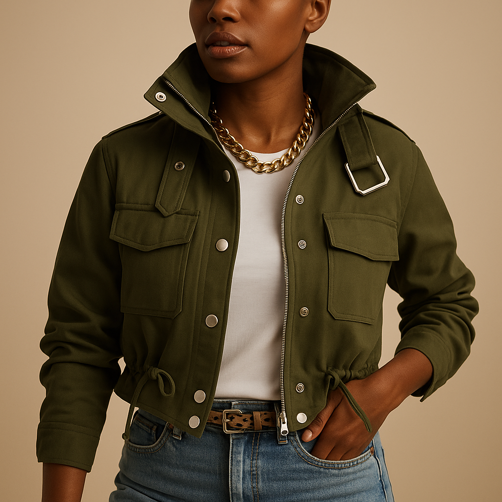 Lightweight summer jacket for women with tailored fit and modern silhouette, perfect for casual days or semi-formal occasions.