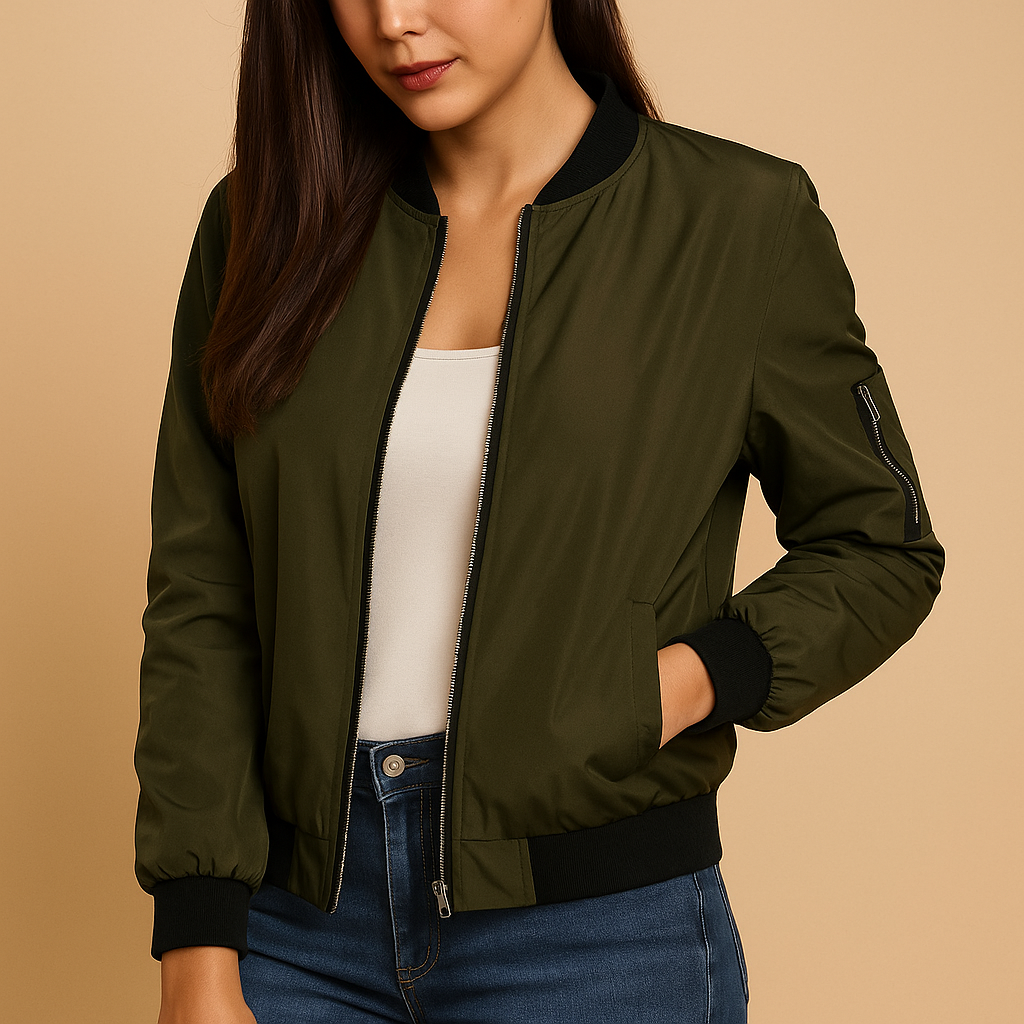 Lightweight summer jacket for women with breathable fabric, flattering slim fit, and timeless design. Perfect for daily wear in spring and summer.