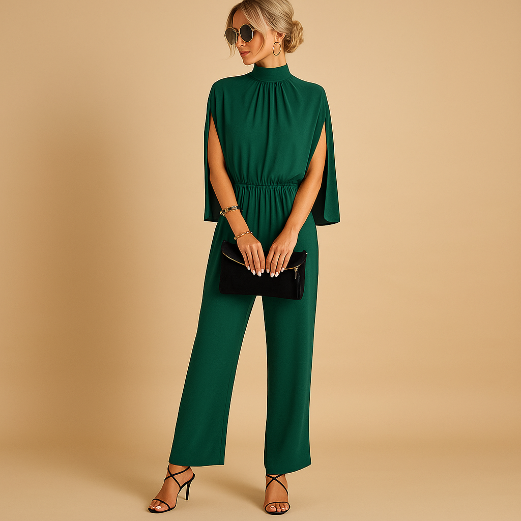 Women’s lightweight summer jumpsuit with adjustable straps and pockets, perfect for beach days, casual outings, and summer evenings.