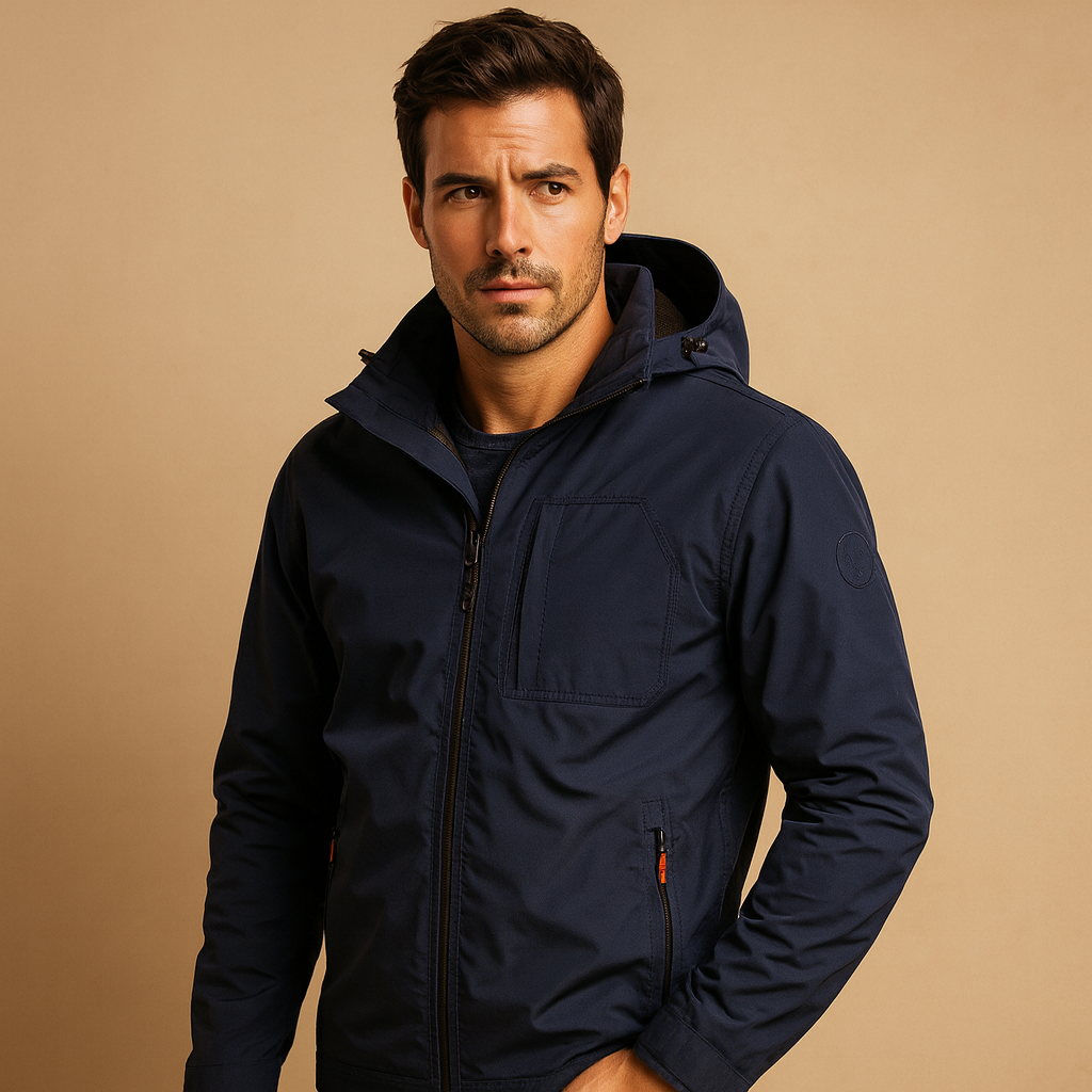 Men’s lightweight outdoor summer jacket with breathable fabric and multiple pockets, ideal for hiking, camping, and everyday wear.