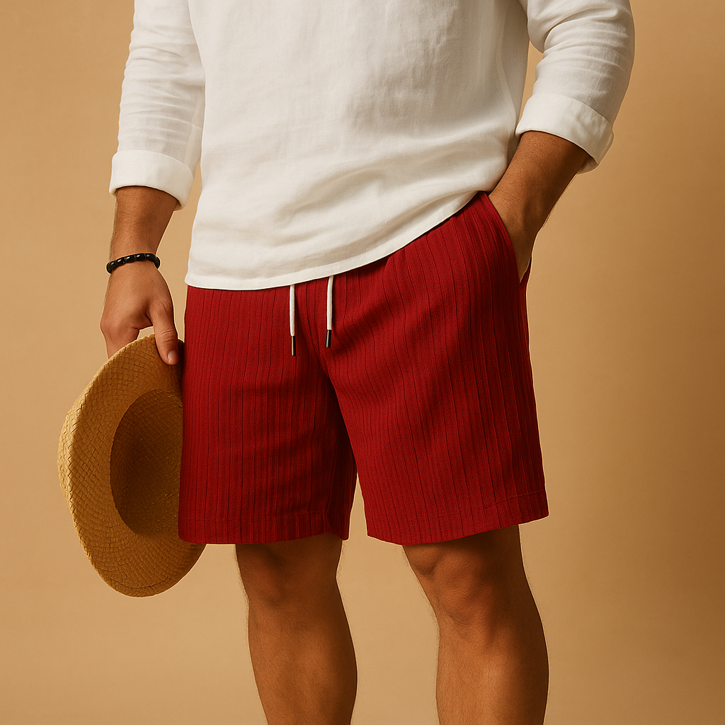 Men’s lightweight summer shorts with relaxed fit, elastic waistband, and breathable fabric, perfect for warm days, beach trips, and casual wear.