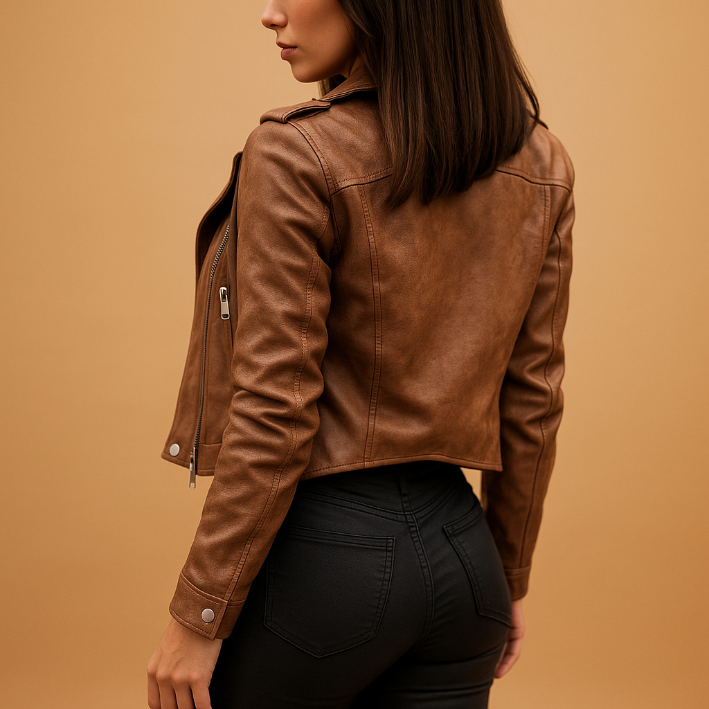 Women’s lightweight tailored jacket with zipper closure, stand-up collar, and pockets. Elegant, breathable, and versatile for daily wear or formal looks.