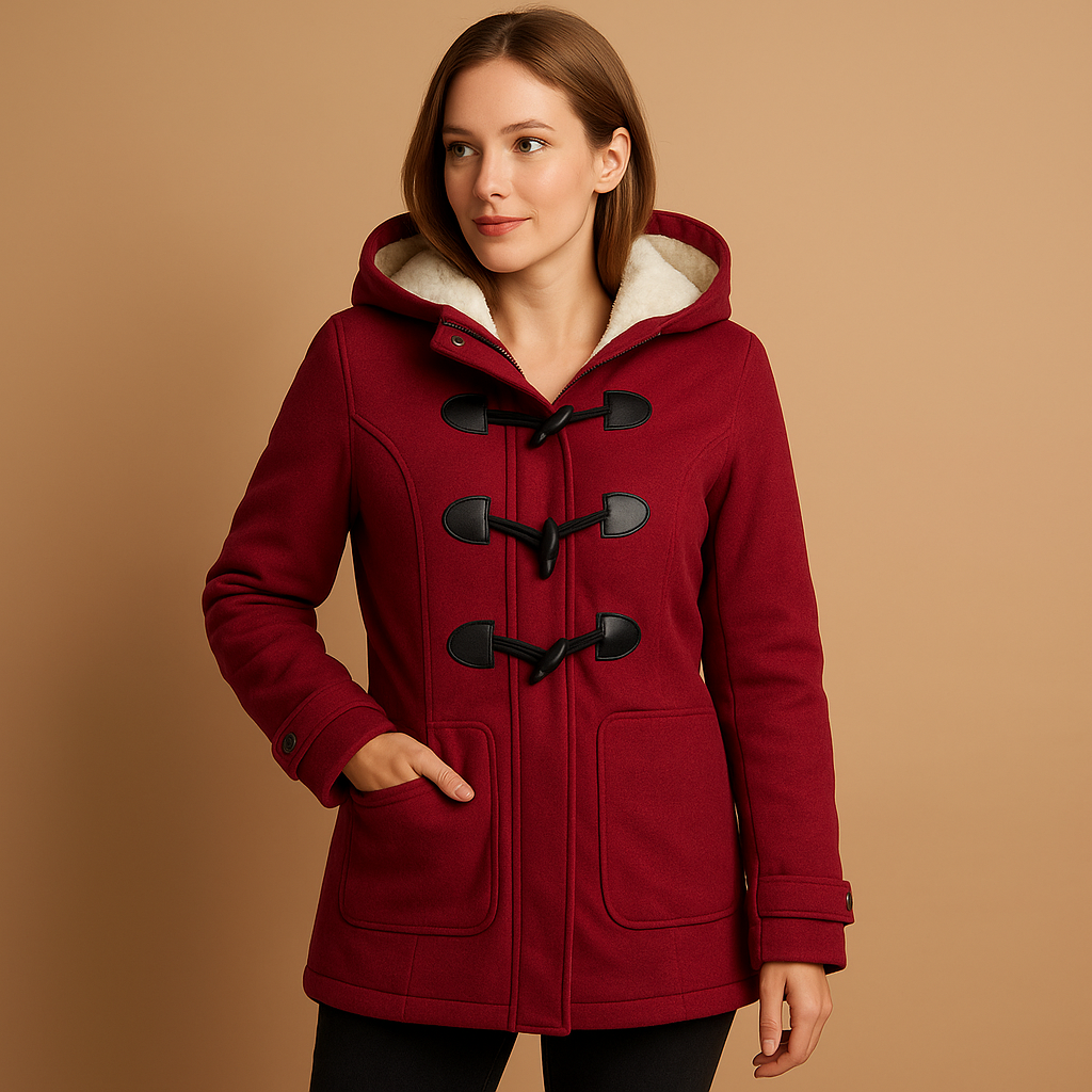 Long hooded winter coat for women featuring a modern fit, wind-resistant design, and elegant silhouette—ideal for cold-weather protection and style.