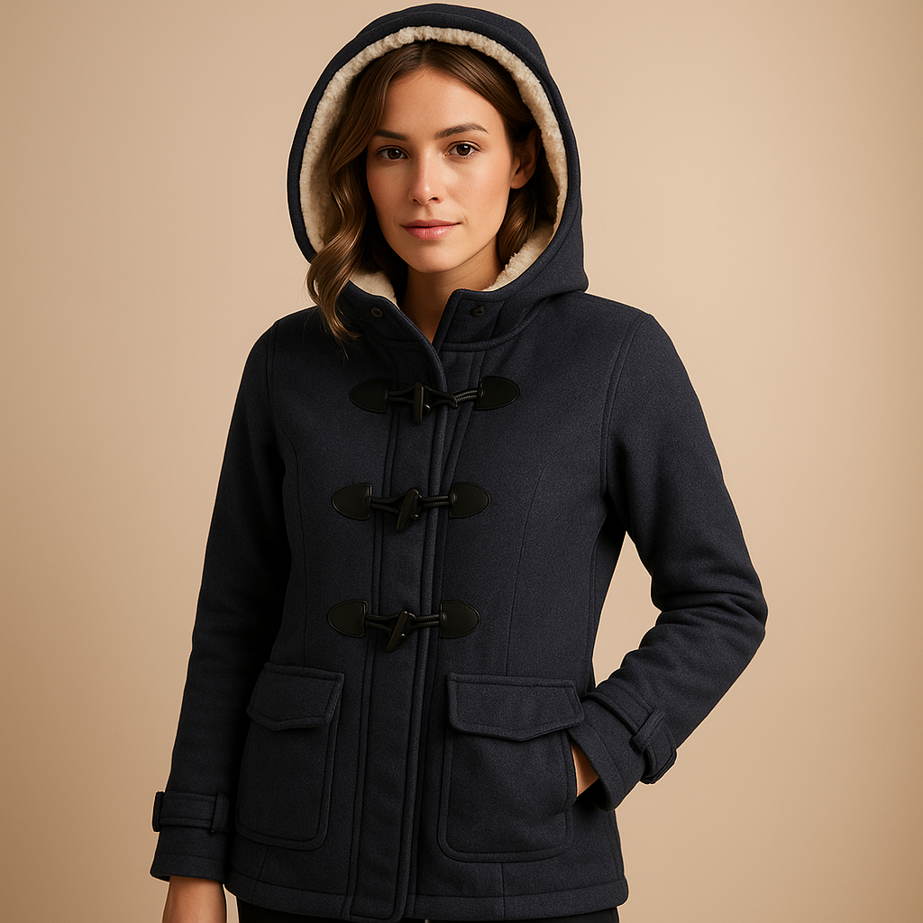 Long hooded winter coat for women featuring a modern fit, wind-resistant design, and elegant silhouette—ideal for cold-weather protection and style.