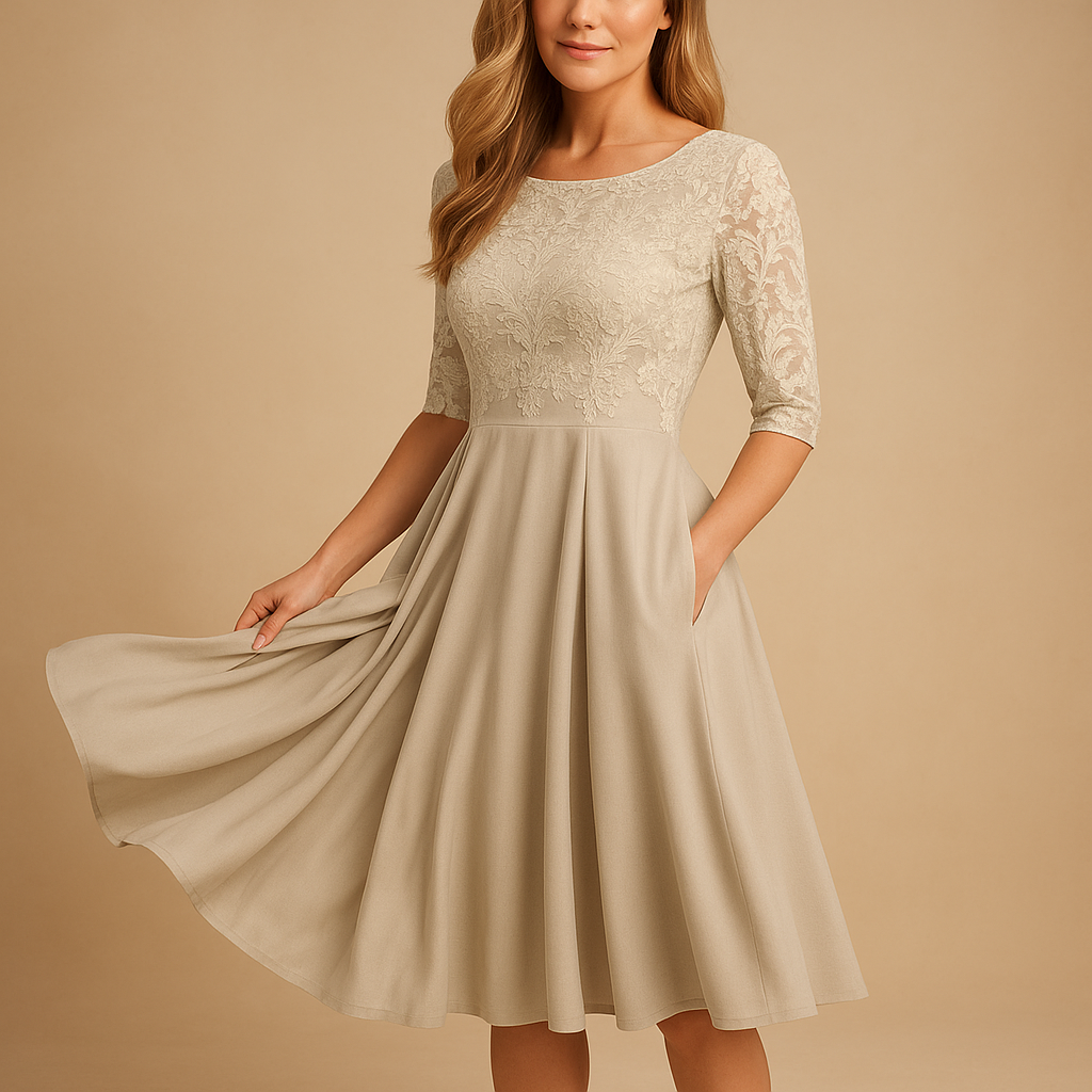 Women’s long summer dress with short sleeves and flowing maxi length, made from breathable fabric for vacations, beach days, and casual outings.