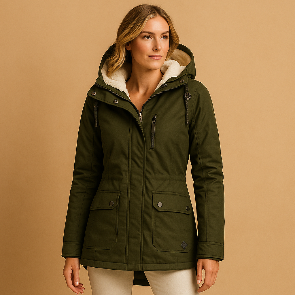Long winter coat for women with premium insulation, elegant design, and full-length fit for warmth and style on cold days.