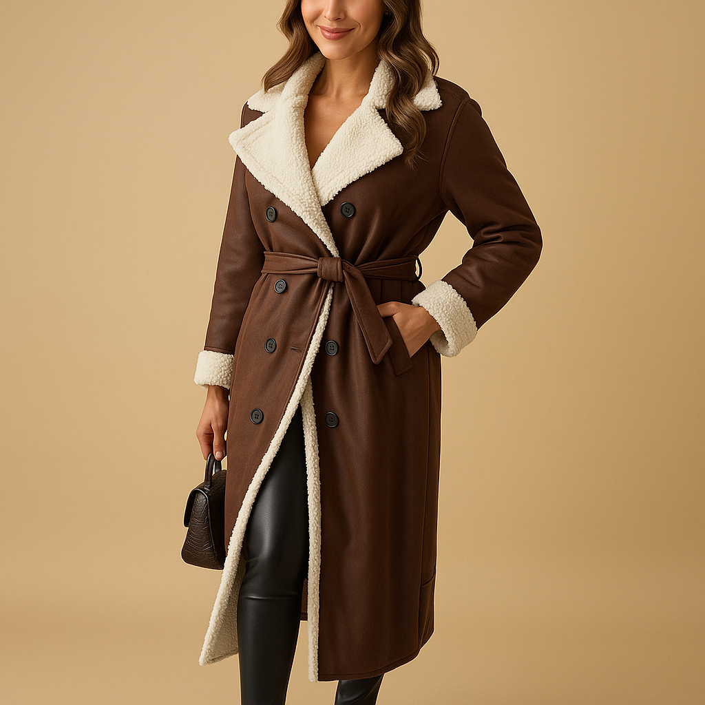 Long winter coat for women with quilted lining, modern fit, full-length design, and classic colors for cold-weather style.