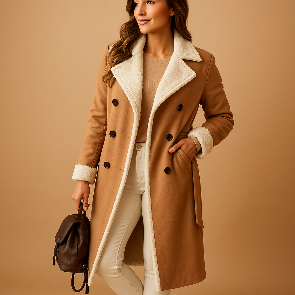Long winter coat for women with quilted lining, modern fit, full-length design, and classic colors for cold-weather style.