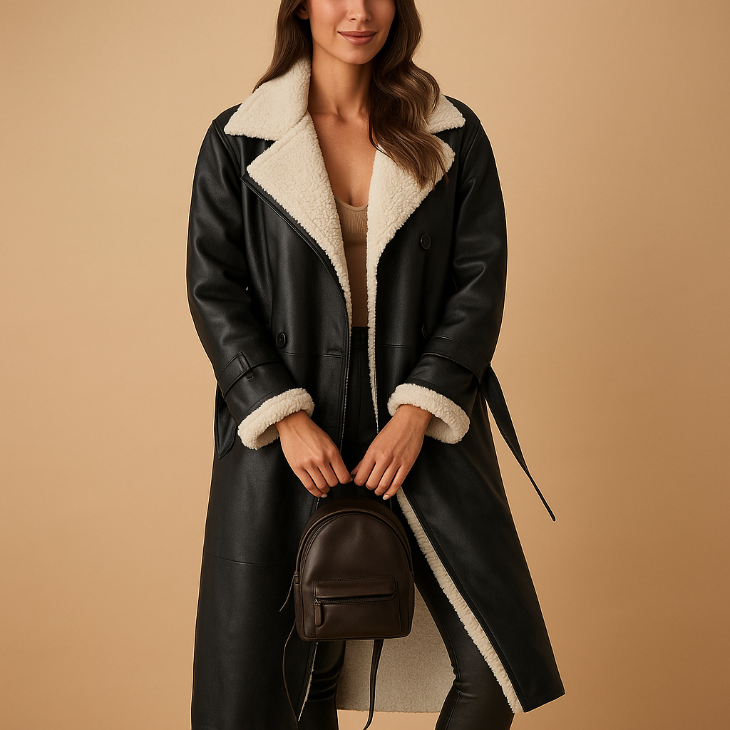 Long winter coat for women with quilted lining, modern fit, full-length design, and classic colors for cold-weather style.