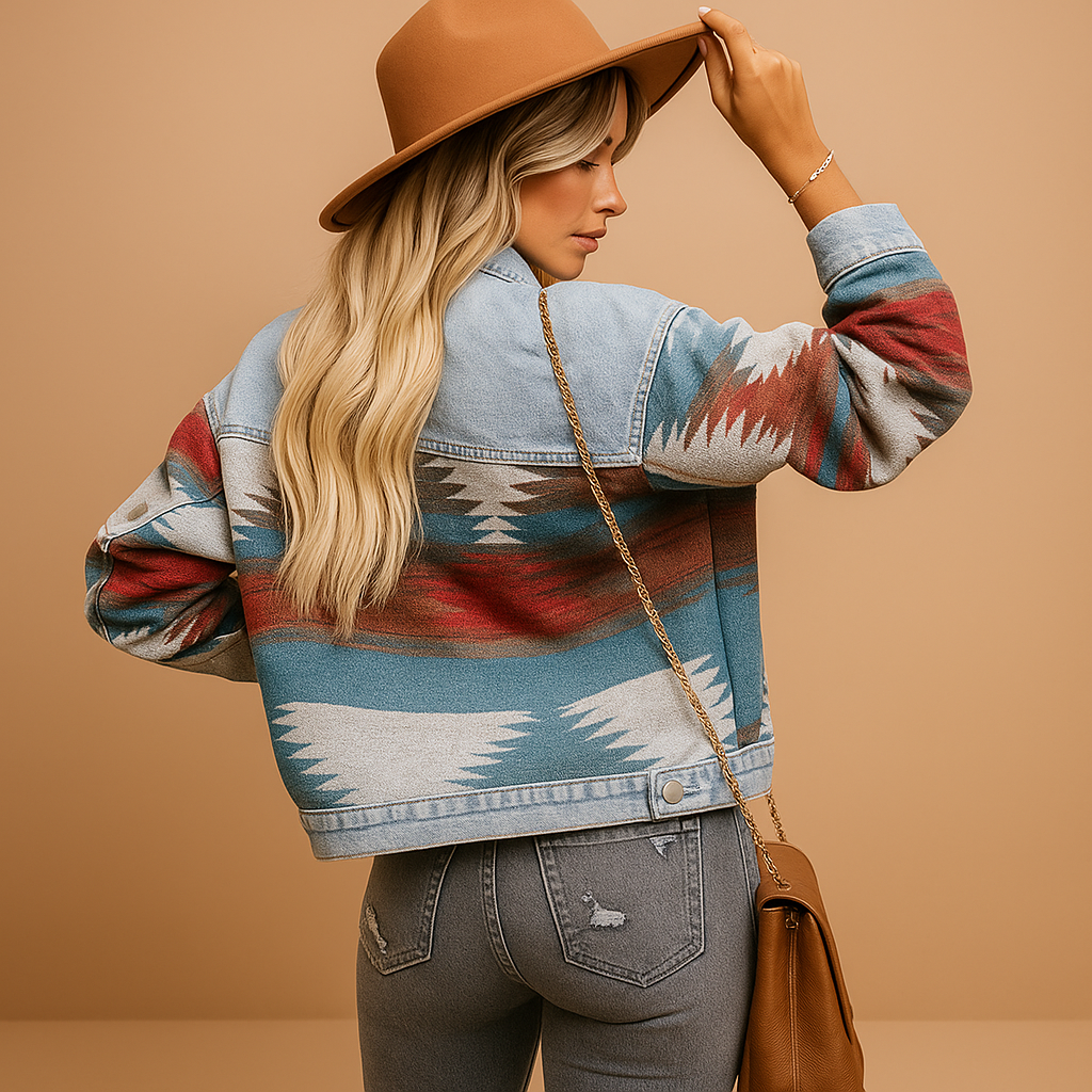 Loose fit cotton autumn jacket for women in versatile fall tones with relaxed design. Perfect for layering, city walks, and casual everyday wear.