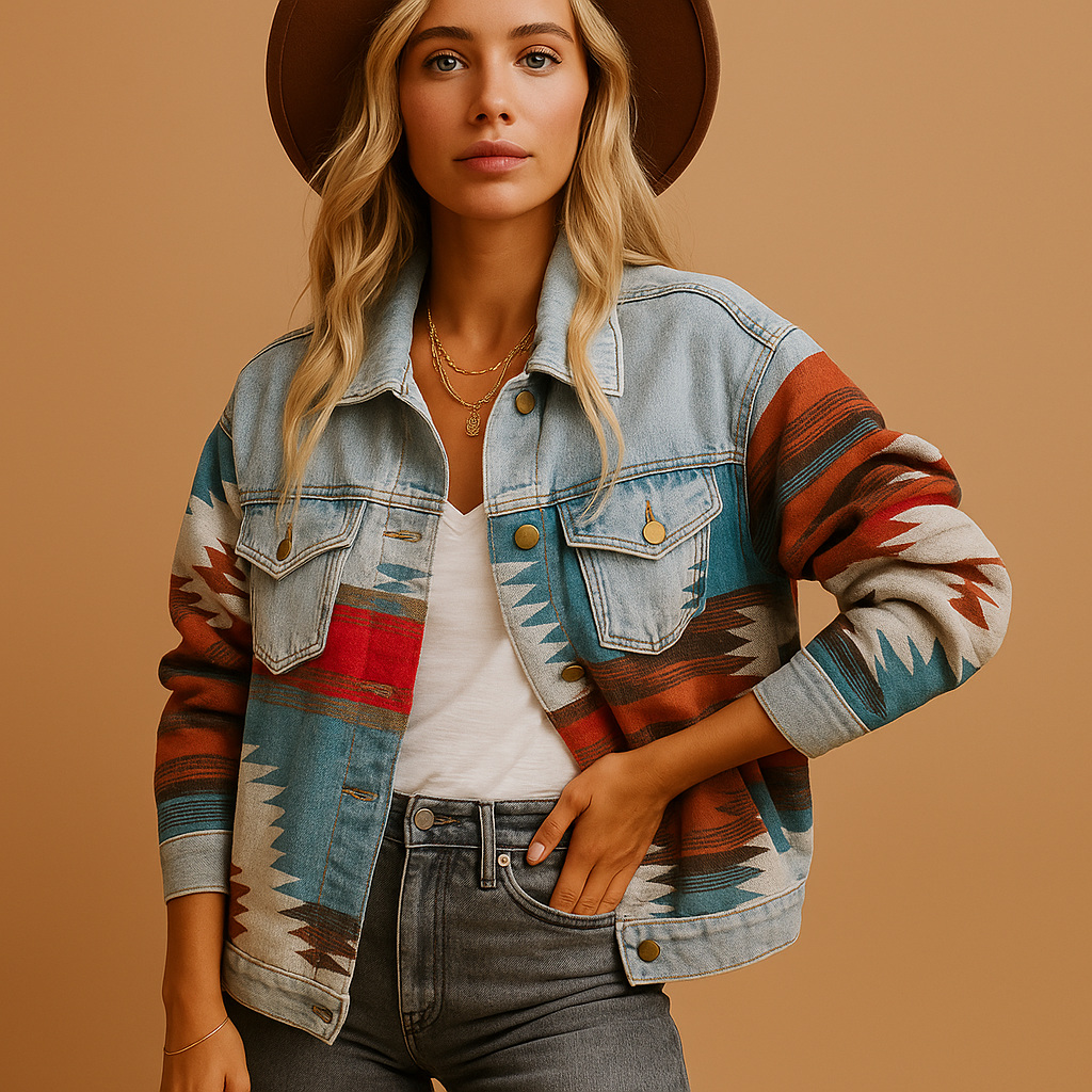 Loose fit cotton autumn jacket for women in versatile fall tones with relaxed design. Perfect for layering, city walks, and casual everyday wear.