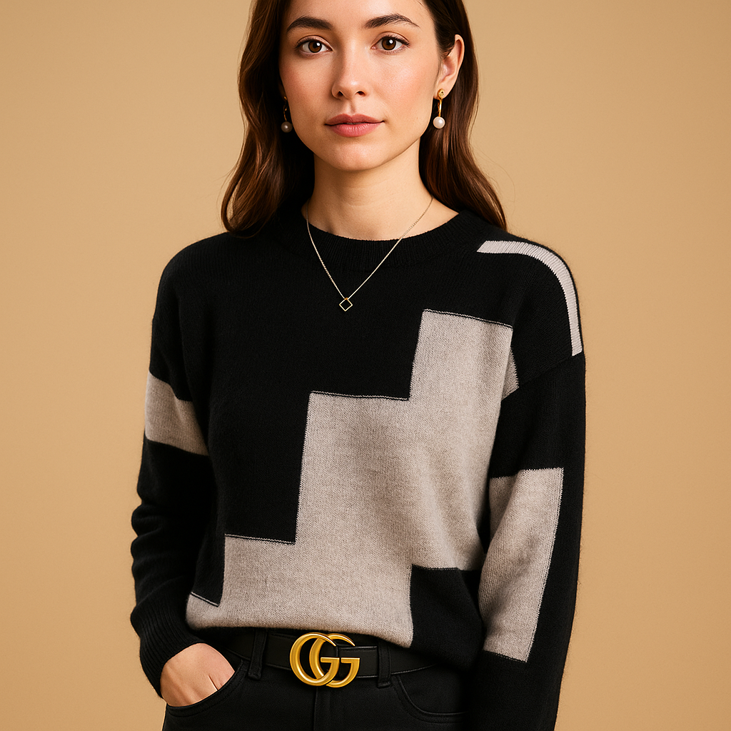 Women’s loose fit sweater with flattering feminine silhouette, breathable fabric, and minimalist design. Ideal for casual daywear or cozy evenings.