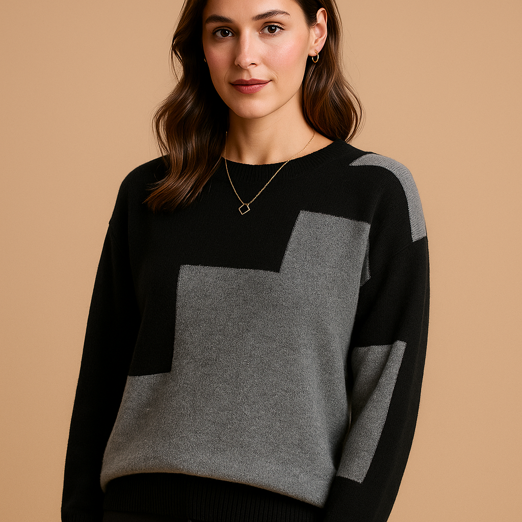 Women’s loose fit sweater with flattering feminine silhouette, breathable fabric, and minimalist design. Ideal for casual daywear or cozy evenings.