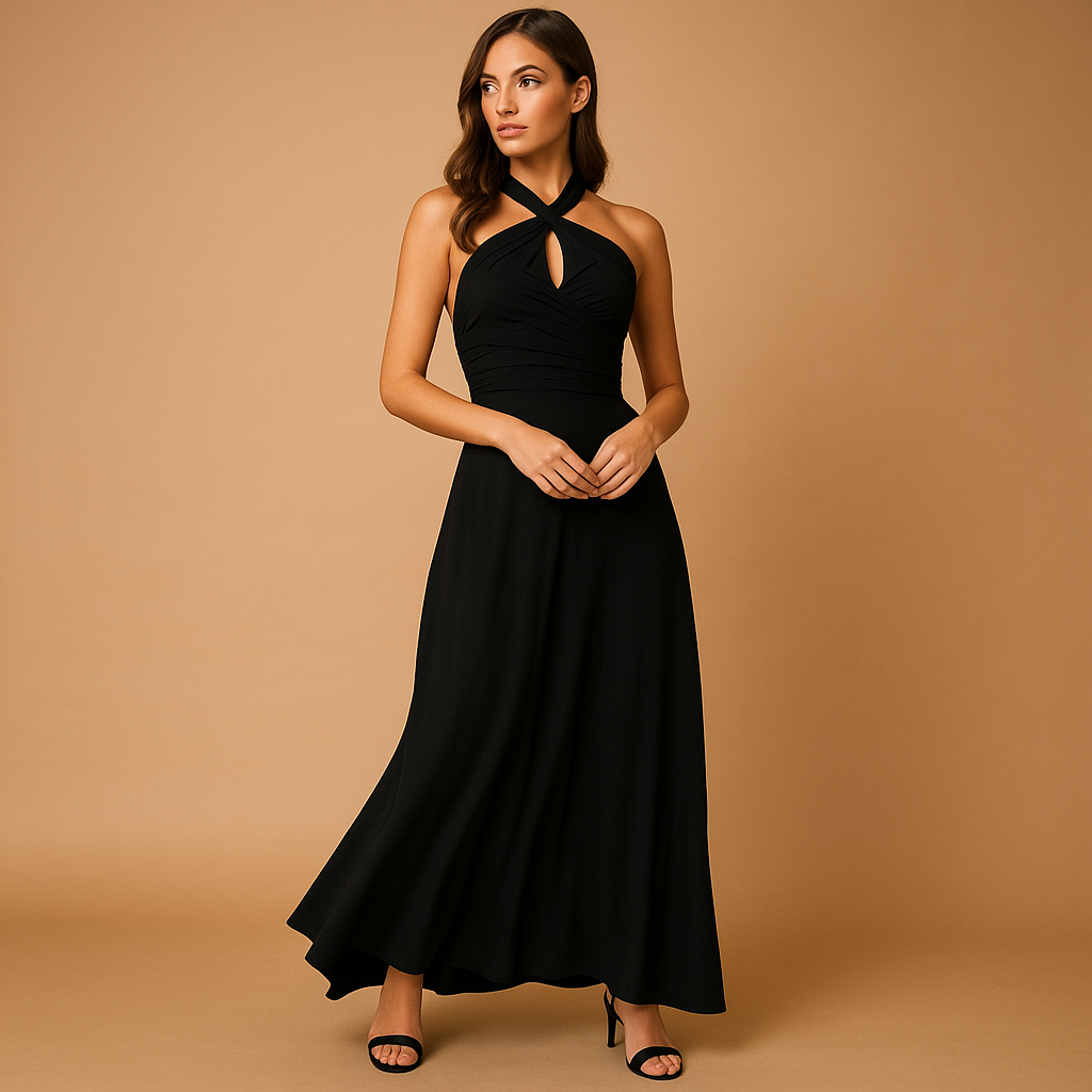 Women’s multiway wrap dress with breathable fabric and flattering fit, perfect for summer events, parties, and casual days.