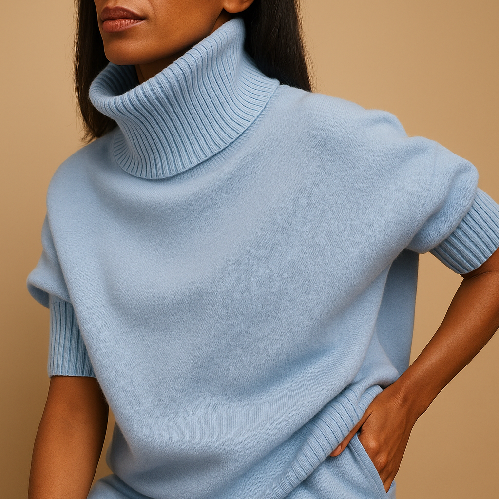 Oversized turtleneck sweater for women with relaxed silhouette, soft breathable knit, and chic design, perfect for casual wear or seasonal layering.