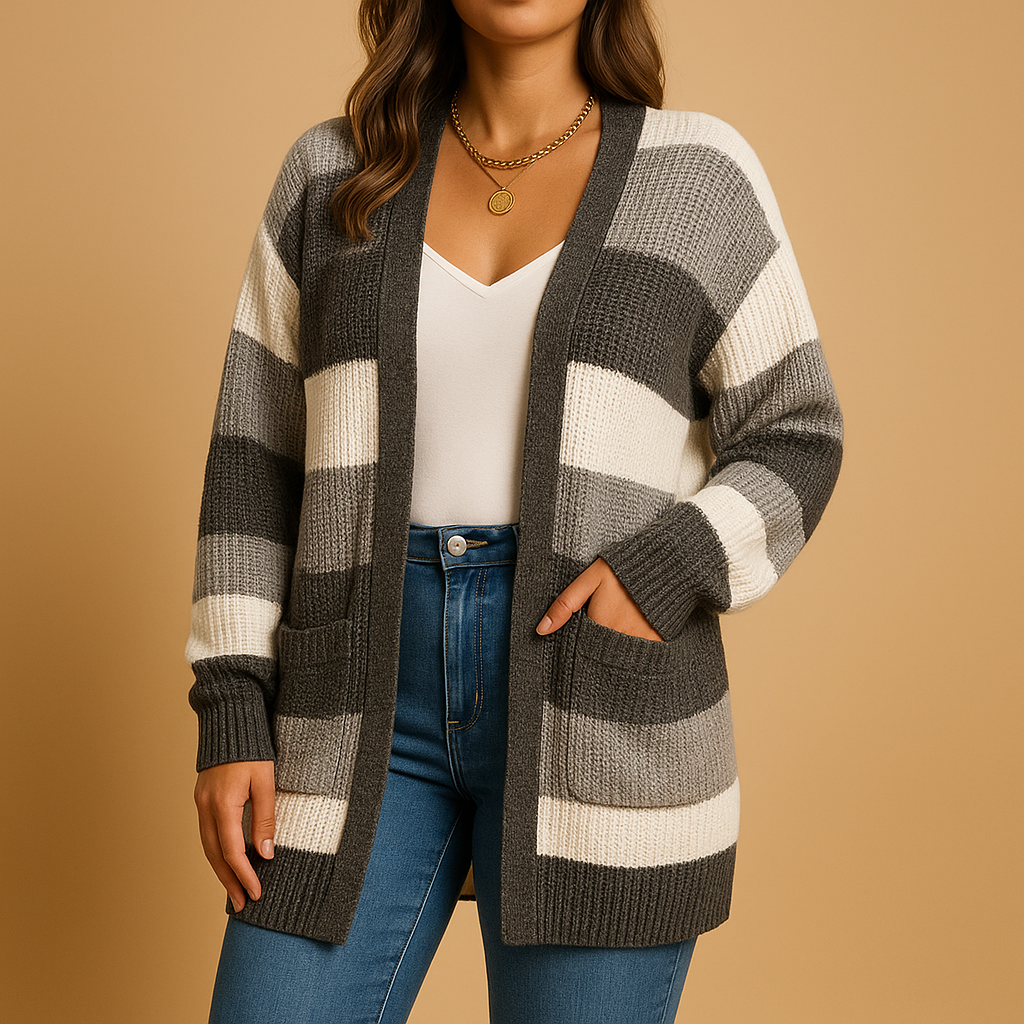 Trendy plaid puff sleeve cardigan for women with slim fit and open front, perfect for casual wear or layering with jeans, skirts, or leggings.