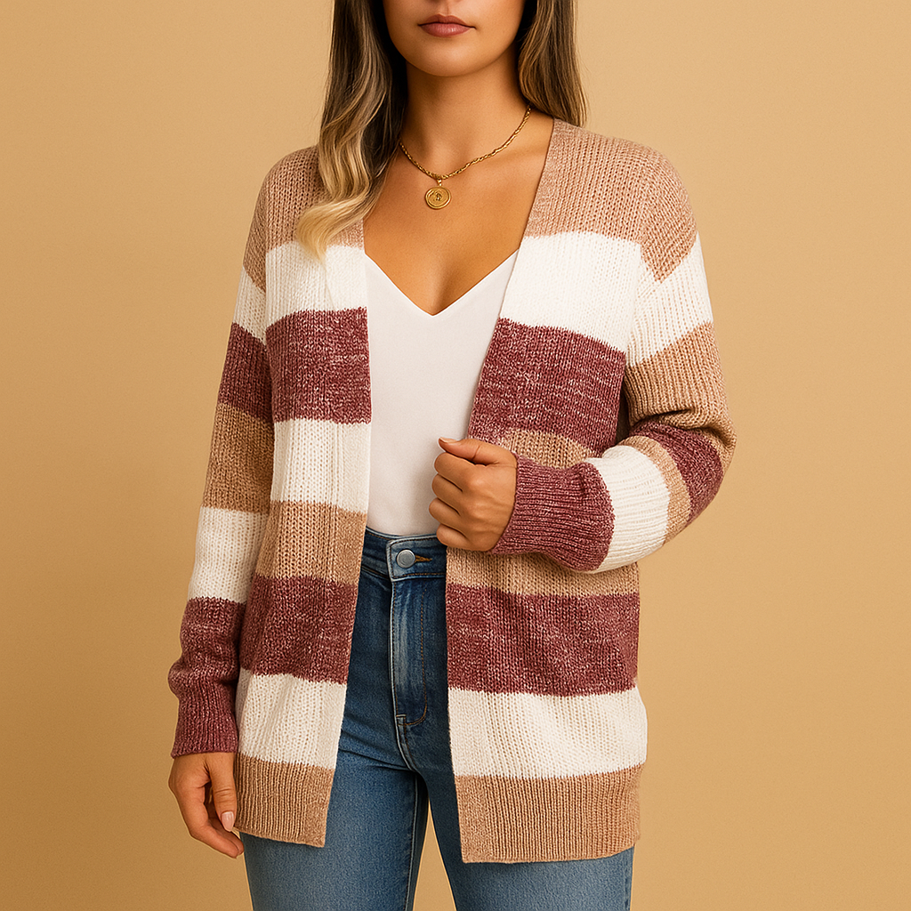 Trendy plaid puff sleeve cardigan for women with slim fit and open front, perfect for casual wear or layering with jeans, skirts, or leggings.