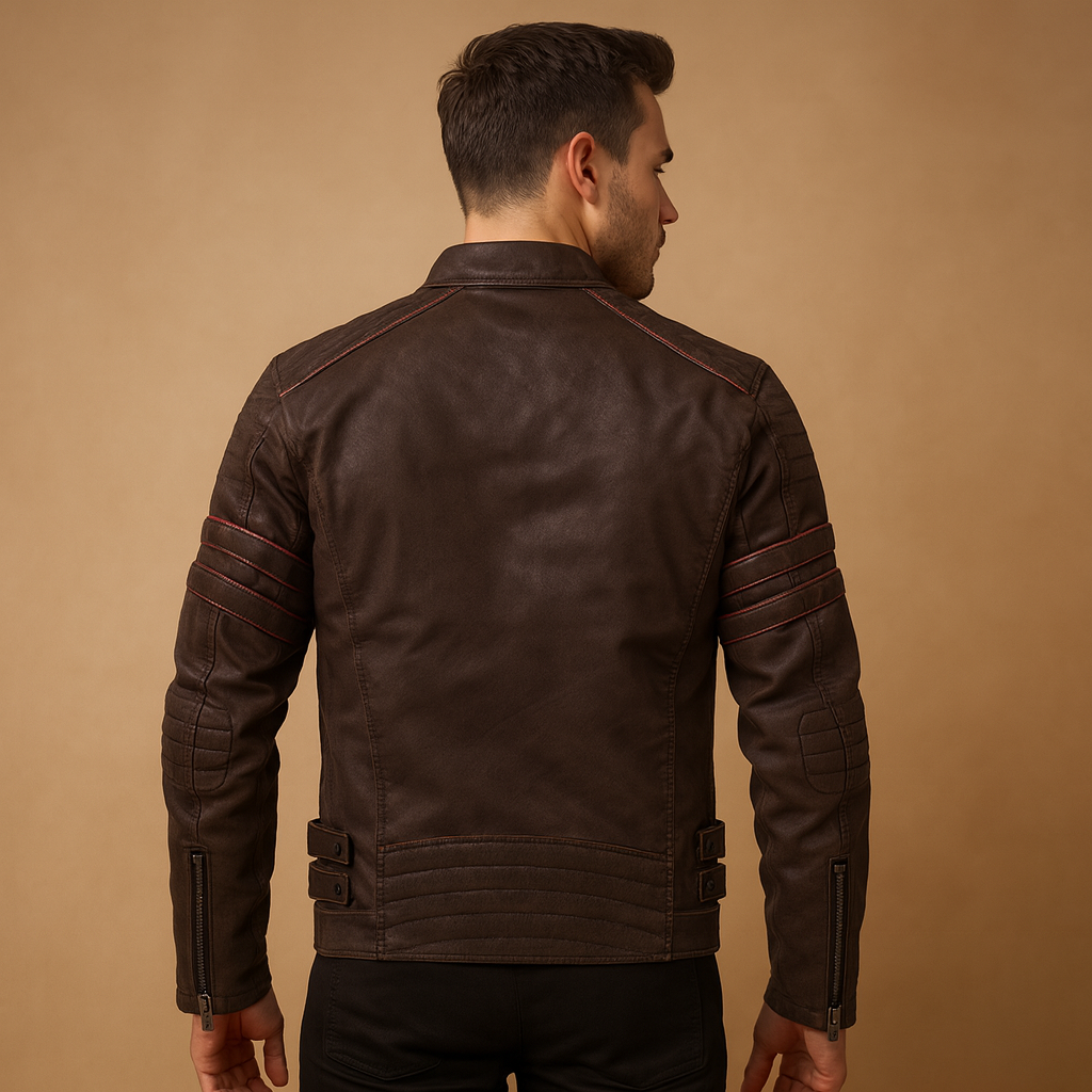 Mason is a premium biker jacket for men with a bold, weather-resistant design. Perfect for rides or nights out. Order now in style!