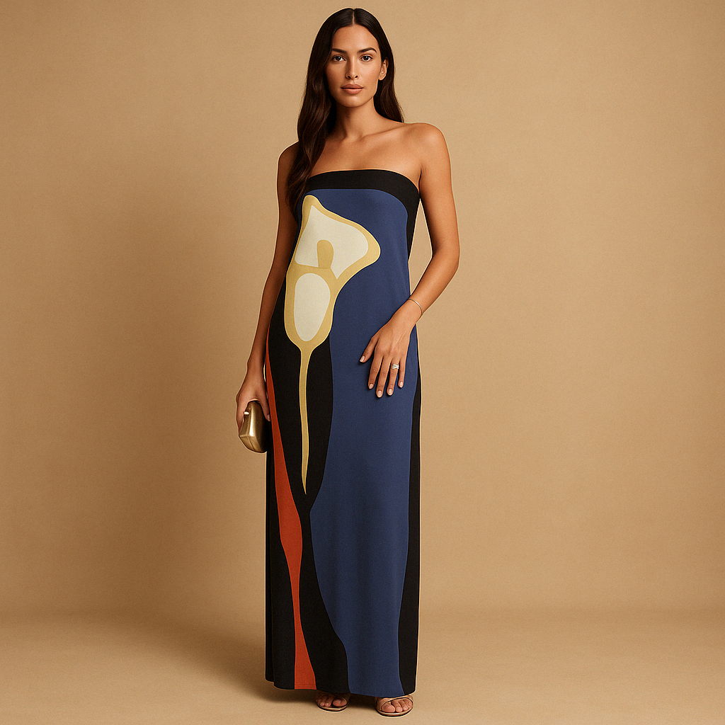 Women’s printed summer dress with lightweight fabric and feminine design, perfect for vacations, brunches, and summer garden parties.