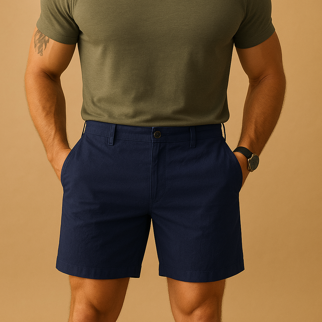 Men’s relaxed fit summer shorts with breathable fabric and timeless design, perfect for casual outings, summer dinners, and daily wear.