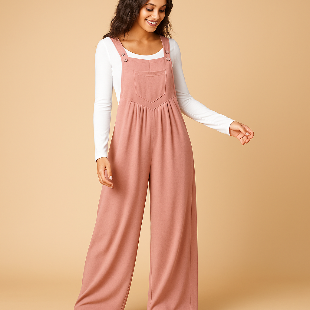 Women’s sleeveless casual jumpsuit with pockets in pink, black, and grey, ideal for relaxed everyday wear and weekend outings.