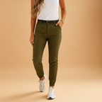 Women’s slim fit chino pants with light stretch and tailored design, versatile for work, casual weekends, and professional outfits.