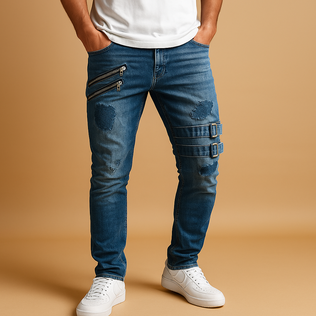 Men’s slim fit jeans with stretch design, durable and comfortable, perfect for casual days, smart occasions, and everyday wear.