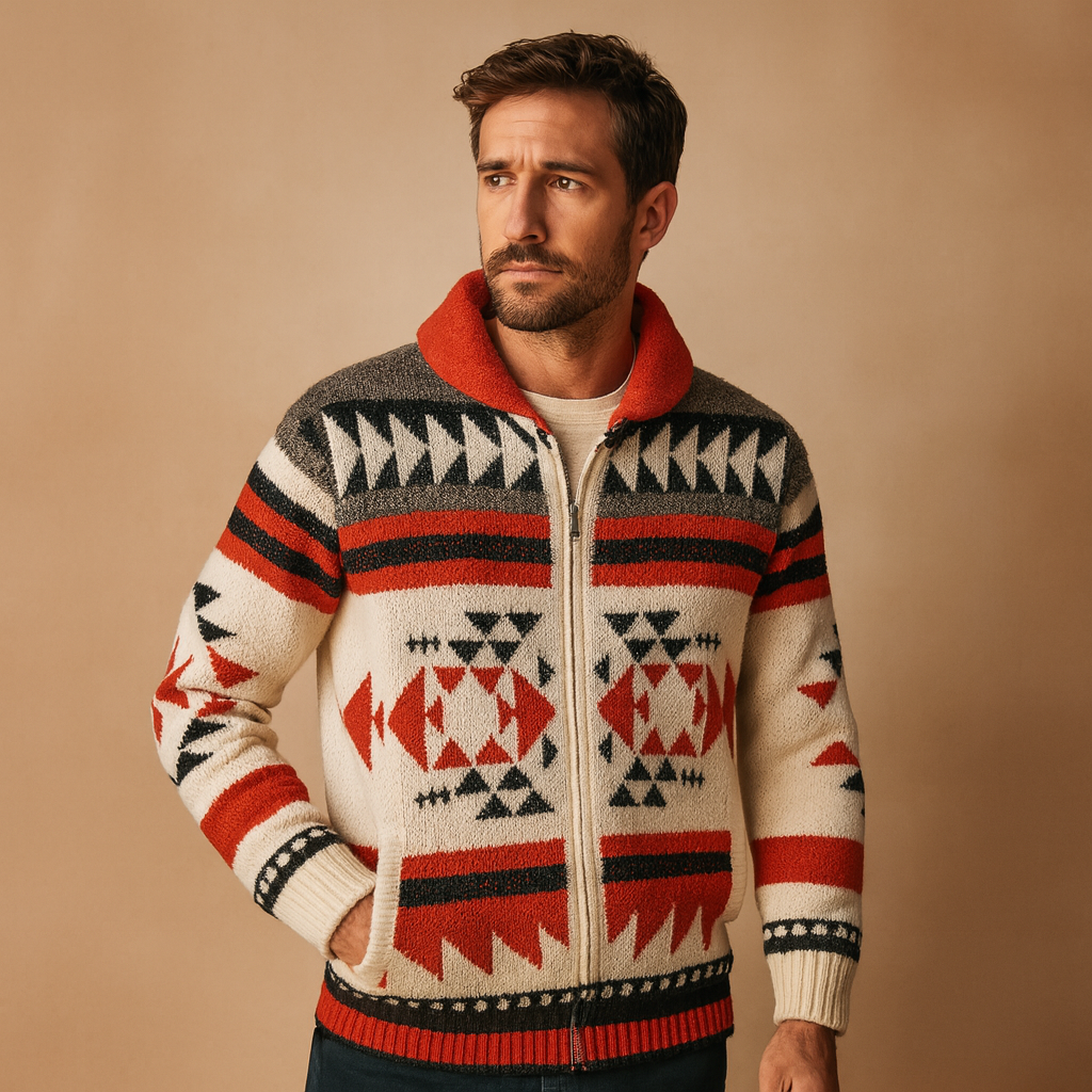 Men’s slim fit zip cardigan with soft breathable fabric, perfect for casual, business, and formal spring or autumn outfits.
